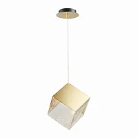 Светильник подвесной Riello SL1182.203.01 ST-Luce золотой прозрачный 1 лампа, основание золотое в стиле модерн 