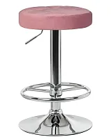 Табурет барный 5008-LM BRUNO,  цвет сиденья пудрово-розовый (MJ9-32), цвет основания хром Dobrin, розовый/велюр, ножки/металл/хром, размеры - 610*830***360*360