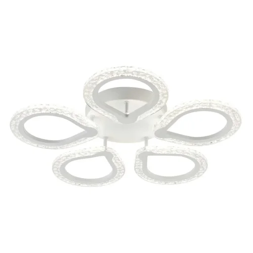 Люстра потолочная LED с пультом Menita 10270/5LED Escada прозрачная на 1 лампу, основание белое в стиле современный с пультом