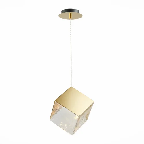 Светильник подвесной Riello SL1182.203.01 ST-Luce прозрачный золотой 1 лампа, основание золотое в стиле современный 
