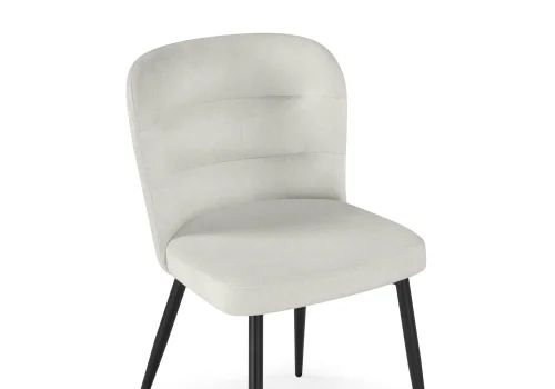 Стул на металлокаркасе Kilian light beige / black 15845 Woodville, бежевый/кашемир, ножки/металл/чёрный, размеры - ****500*540 фото 6