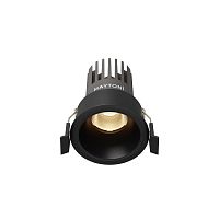 Светильник точечный LED Dip DL123-10W-3K-B Maytoni чёрный на 1 лампу, основание чёрное в стиле современный круглый