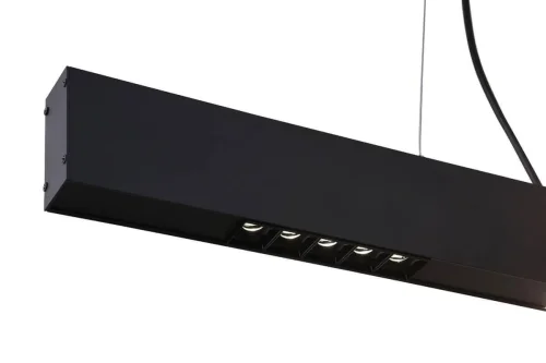 Светильник подвесной Chela VL10142P14 Vele Luce чёрный 4 лампы, основание чёрное в стиле хай-тек линейный фото 4