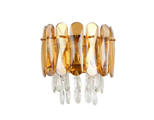 Бра TR5078 Ambrella light янтарный на 2 лампы, основание золотое в стиле классический современный  фото 3