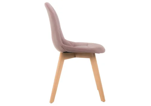 Деревянный стул Filip light purple / wood 15089 Woodville, фиолетовый/велюр, ножки/массив бука дерево/натуральный, размеры - ****460*530 фото 2