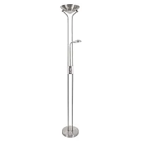 Торшер LED Duetto A4329PN-2SS Arte Lamp для чтения матовый серебро на 1 лампу, основание матовое серебро в стиле современный 