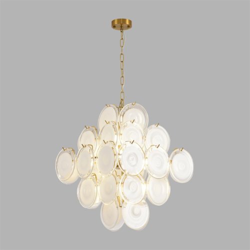 Люстра подвесная Chipsy 8320/8 Lumion белая на 8 ламп, основание латунь в стиле современный классический фото 4