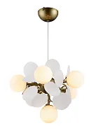 Люстра подвесная Matisse 10008/6 white LOFT IT белая разноцветная на 6 ламп, основание золотое в стиле современный шар