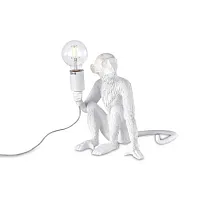 Настольная лампа Magali APL.309.14.01 Aployt без плафона 1 лампа, основание белое полимер в стиле современный обезьяна