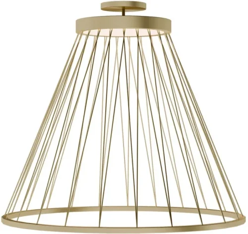 Светильник подвесной LED Fibra 4634-4P Favourite золотой на 4 лампы, основание чёрное в стиле современный фото 2