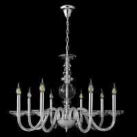Люстра подвесная ARABESQUE SP8 CHROME Crystal Lux без плафона на 8 ламп, основание хром в стиле классический 