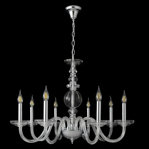 Люстра подвесная ARABESQUE SP8 CHROME Crystal Lux без плафона на 8 ламп, основание хром в стиле классический 