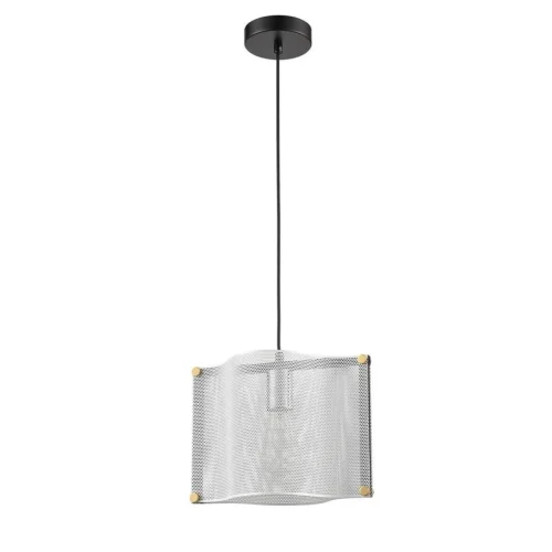 Светильник подвесной Cross VL5272P01 Vele Luce белый на 1 лампу, основание чёрное в стиле современный 