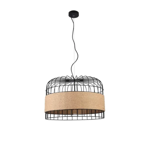 Светильник подвесной лофт San 441 VL6172P03 Vele Luce чёрный коричневый на 3 лампы, основание чёрное в стиле лофт 