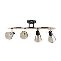 Спот с 4 лампами Harmony A5112PL-4BK Arte Lamp янтарный E27 в стиле современный классический 