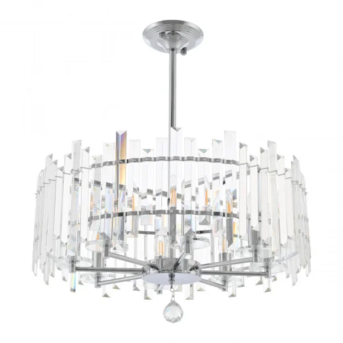 Люстра на штанге Sorrento-2409 372409/8/350/570 CR Arte Milano прозрачная на 8 ламп, основание хром в стиле современный 