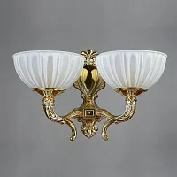 Бра  VALENCIA 02227/2 WP AMBIENTE by BRIZZI белый 2 лампы, основание бронзовое в стиле классика 