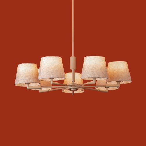 Люстра на штанге Butler FR2057PL-07BG Freya бежевая на 7 ламп, основание бежевое в стиле кантри американский классический фото 6 Люстра на штанге Butler FR2057PL-07BG Freya бежевая на 7 ламп, основание бежевое в стиле кантри американский классический фото 6