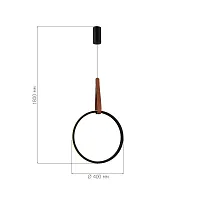 Светильник подвесной LED Shape SL6131.403.20 ST-Luce чёрный на 1 лампу, основание чёрное в стиле минимализм 