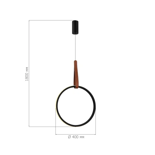 Светильник подвесной LED Shape SL6131.403.20 ST-Luce чёрный на 1 лампу, основание чёрное в стиле минимализм 