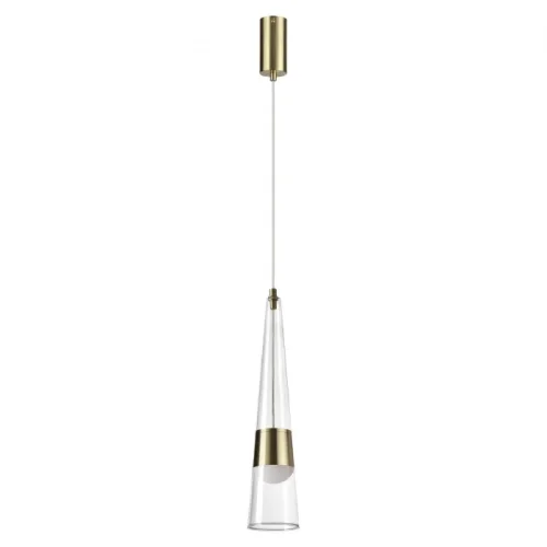Светильник подвесной LED Lump 5043/12L Odeon Light прозрачный 1 лампа, основание золотое в стиле современный трубочки