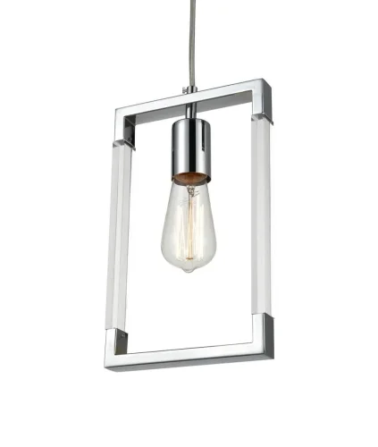 Светильник подвесной Palermo VL5023P12 Vele Luce хром без плафона на 1 лампу, основание хром в стиле современный фото 2