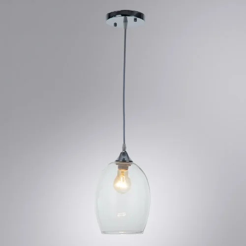 Светильник подвесной Propus A4344SP-1CC Arte Lamp прозрачный 1 лампа, основание хром в стиле современный  фото 2