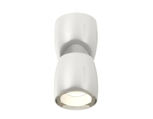 Светильник подвесной Techno spot XP1143010 Ambrella light серебряный 1 лампа, основание белое в стиле хай-тек модерн 