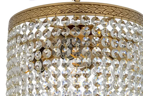 Люстра хрустальная потолочная Cremono E 1.2.25.100 G Dio D'Arte прозрачная без плафона на 4 лампы, основание жёлтое золотое в стиле классический фото 2