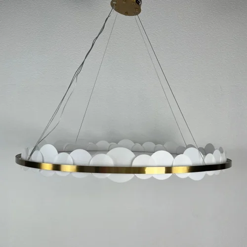 Светильник подвесной LED Tronen 154902-60 ImperiumLoft белый 1 лампа, основание золотое в стиле современный  фото 9