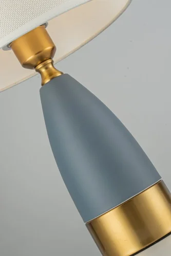 Настольная лампа Candelo E 4.1.T4 BBL Arti Lampadari серая белая 1 лампа, основание голубое синее металл в стиле классический  фото 2