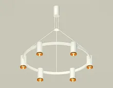Светильник подвесной XB9021152 Ambrella light золотой белый 6 ламп, основание белое в стиле хай-тек современный 