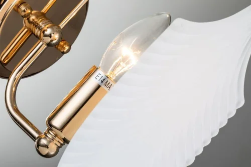 Бра Premium line 2100/1A Escada белый на 1 лампа, основание золотое в стиле арт-деко  фото 3