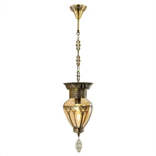 Светильник подвесной Каир CL419213 Citilux янтарный 1 лампа, основание бронзовое в стиле восточный 
