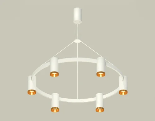 Светильник подвесной XB9021152 Ambrella light золотой белый 6 ламп, основание белое в стиле хай-тек современный 