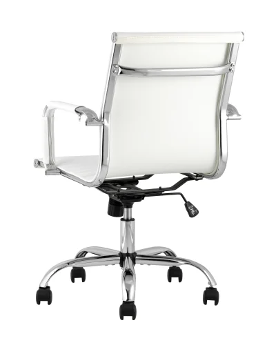 Кресло офисное TopChairs City S, белое УТ000032837 Stool Group, белый/экокожа, ножки/металл/хром, размеры - ****560*620 фото 6