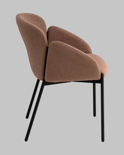 Стул обеденный Melia, светло-коричневый УТ000039552 Stool Group, коричневый/букле, ножки/металл/чёрный, размеры - *770**** фото 3