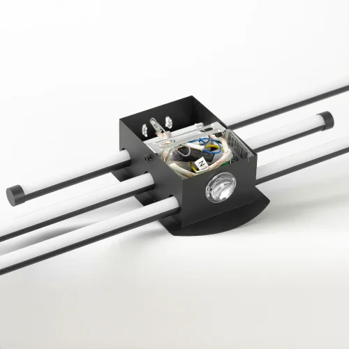 Бра LED Hardeman LSP-7395 Lussole чёрный на 1 лампу, основание чёрное в стиле минимализм современный отражённый свет фото 3