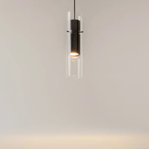 Светильник подвесной Dynamics MOD326PL-01B Maytoni чёрный прозрачный на 1 лампу, основание чёрное в стиле современный фото 10