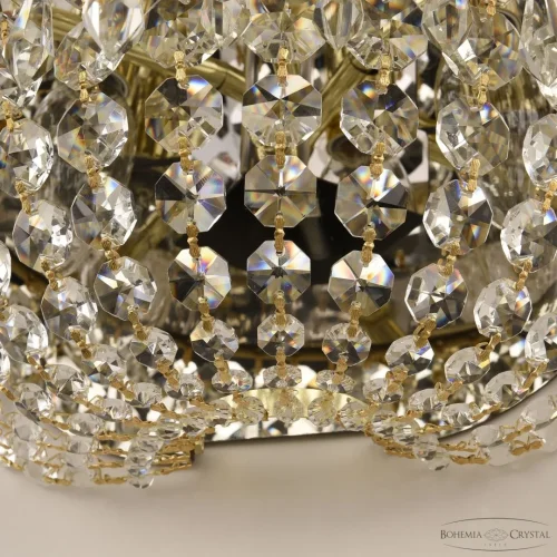 Бра 2201H201B/3/47IV GB Bohemia Ivele Crystal без плафона на 5 ламп, основание золотое прозрачное в стиле классический drops фото 5