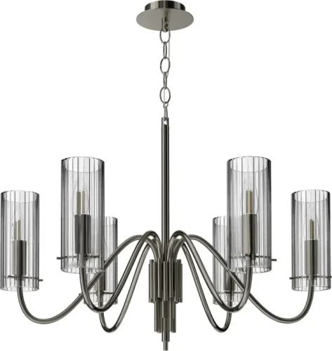 Люстра подвесная Santori SL2005.103.06 ST-Luce прозрачная на 6 ламп, основание никель в стиле классический фото 2