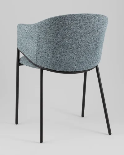 Стул обеденный Carmel, голубой УТ000039555 Stool Group, голубой/букле, ножки/металл/чёрный, размеры - *790***540*600 фото 5