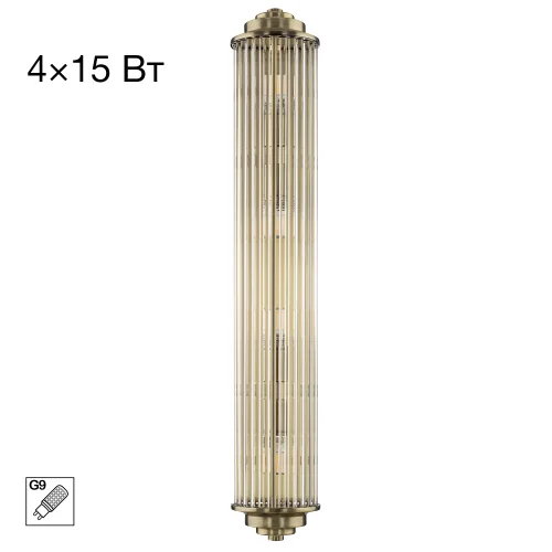 Бра Verdon CL448023 Citilux прозрачный на 4 лампы, основание бронзовое в стиле классический современный 