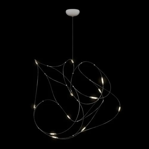 Светильник подвесной LED Flock of Light 10309/11 CR LOFT IT белый на 1 лампу, основание белое в стиле современный минимализм фото 4