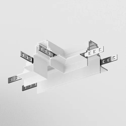 Коннектор Т-образный встраиваемый Magnetic track system Gravity TRA010CT-42W Maytoni белый в стиле хай-тек современный для светильников серии Magnetic track system Gravity встраиваемый gravity магнитная магнитный фото 7