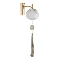 Бра Fiolent 5432/1W Odeon Light белый на 1 лампу, основание античное бронза в стиле классический арт-деко 
