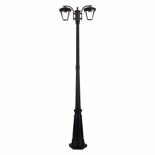 Парковый светильник Sivino SL081.405.02 ST-Luce уличный IP44 чёрный 2 лампы, плафон прозрачный в стиле современный E27 фото 2