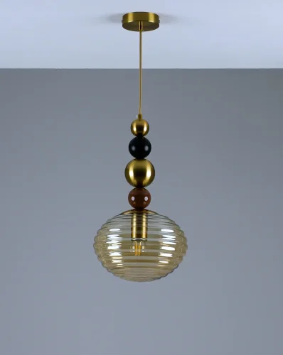 Светильник подвесной Arti V10913-P Moderli прозрачный 1 лампа, основание золотое в стиле современный выдувное фото 2