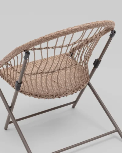 Комплект складной мебели для сада Soley, коричневый УТ000039926 Stool Group на 1 , основание в стиле кантри раскладной фото 5