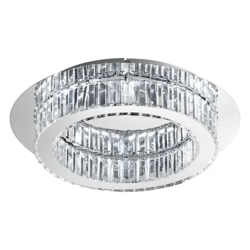Люстра потолочная LED CORLIANO 39015 Eglo прозрачная на 1 лампу, основание хром в стиле арт-деко современный классический 